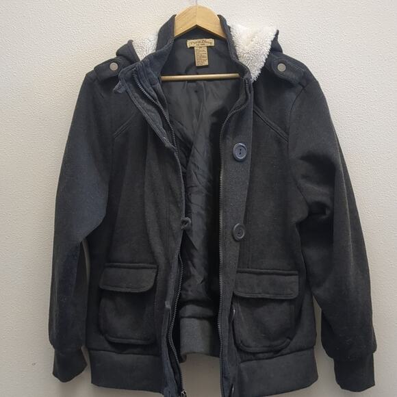 Paris Blues Black Coat with lined Hood size 2X - Picture 4 of 6